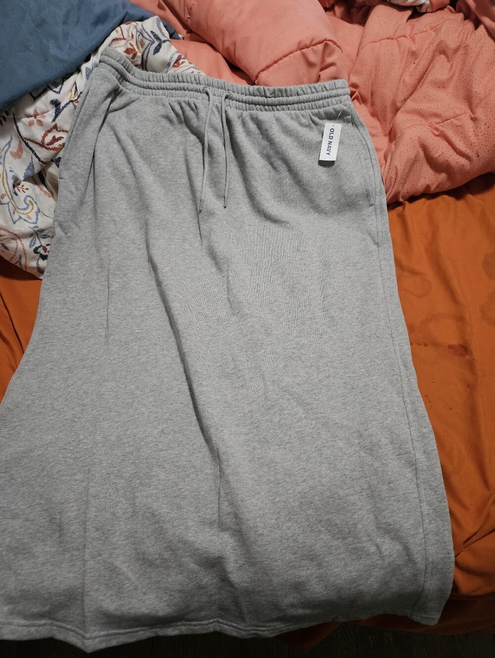 Nwt Old Navy Light Gray Drawstring Casual Maxi Skirt